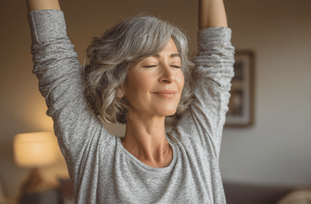 Gentle morning stretching routines to start the day energized after 60