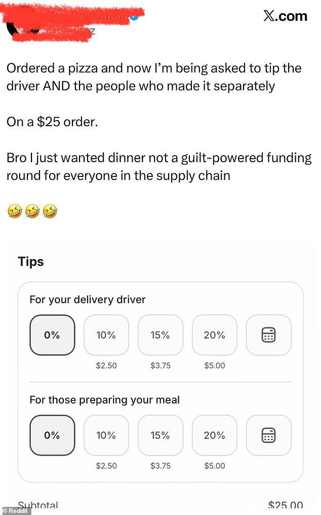 Americans outraged over latest pizza delivery tipping scheme