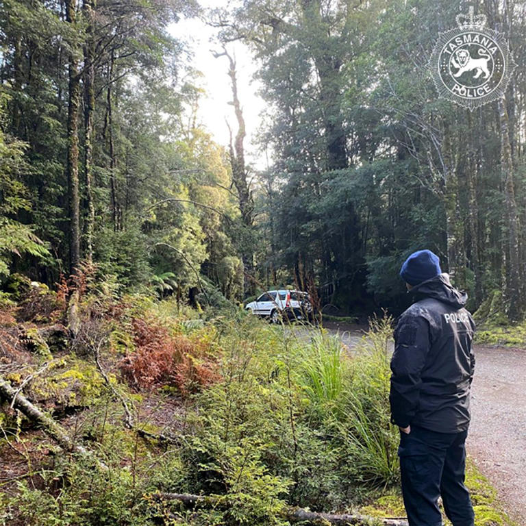 Tasmania Police search the Philosopher Falls area for Celine Cremer Tasmania Police Facebook