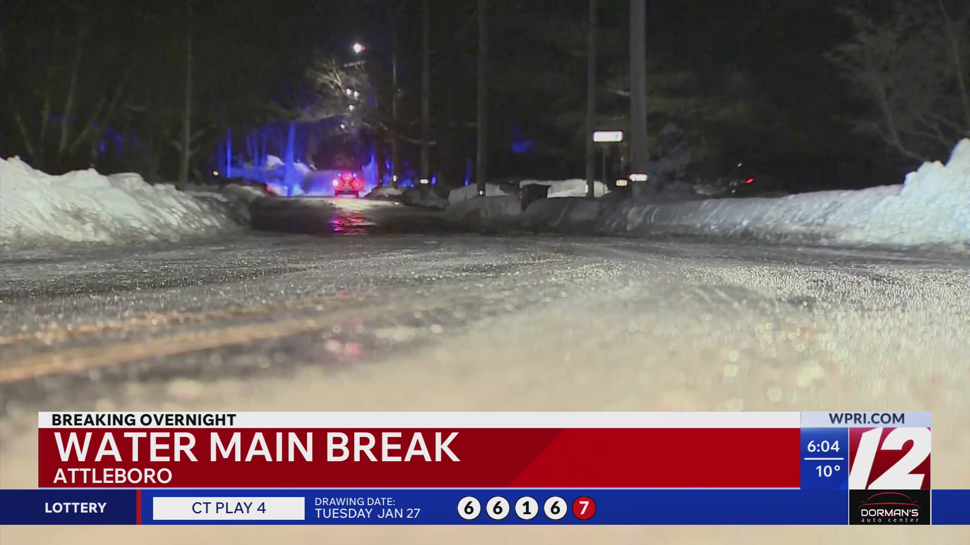 Crews respond to another water main break in Attleboro