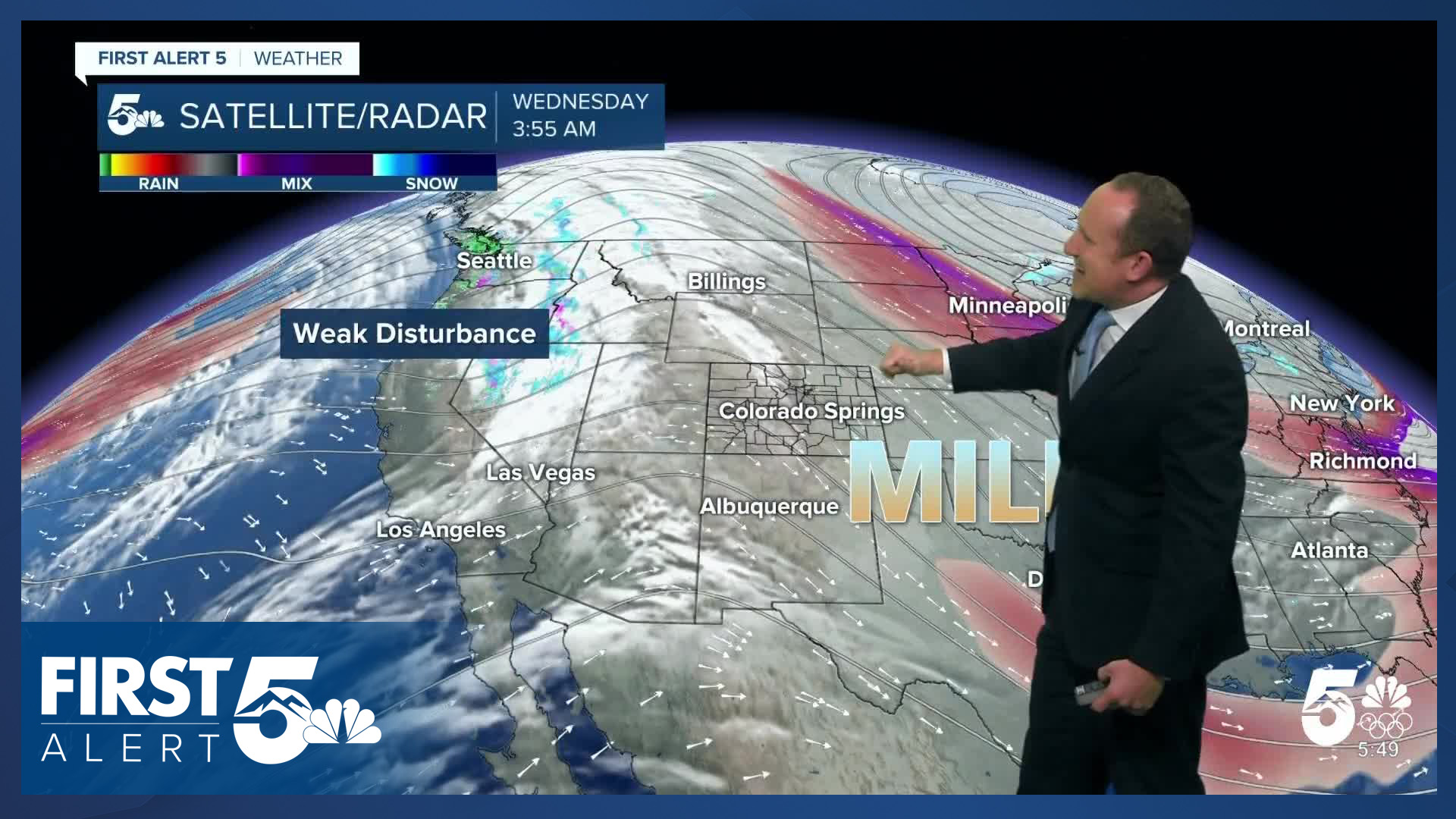 Turning cloudy on Wednesday as light snow returns to the mountains