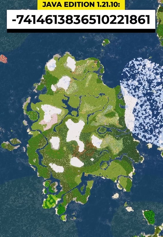 Minecraft continent island seed | Explore villages & epic biomes