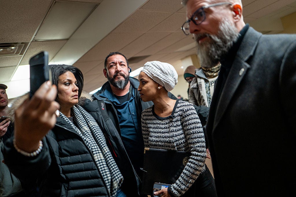 Watch: Man arrested after spraying an unknown substance at Rep. Ilhan ...