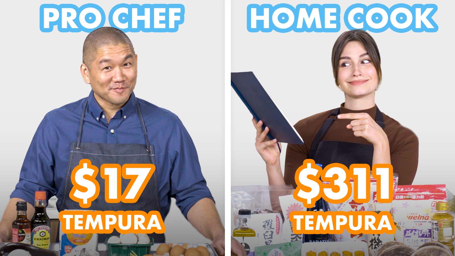 $311 vs $17 tempura: Pro chef & home cook swap ingredients