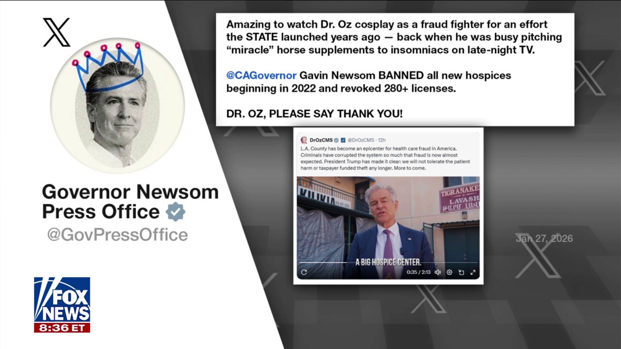 Newsom, Dr. Oz spar amid fraud allegations in California<br>