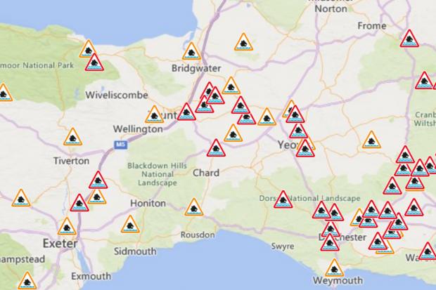 Multiple Somerset flood warnings remain in place as further rain is ...