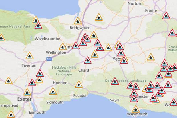 Multiple Somerset flood warnings remain in place as further rain is ...