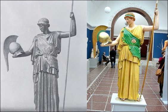 Ancient statues before and after being painted—they looked nothing like ...