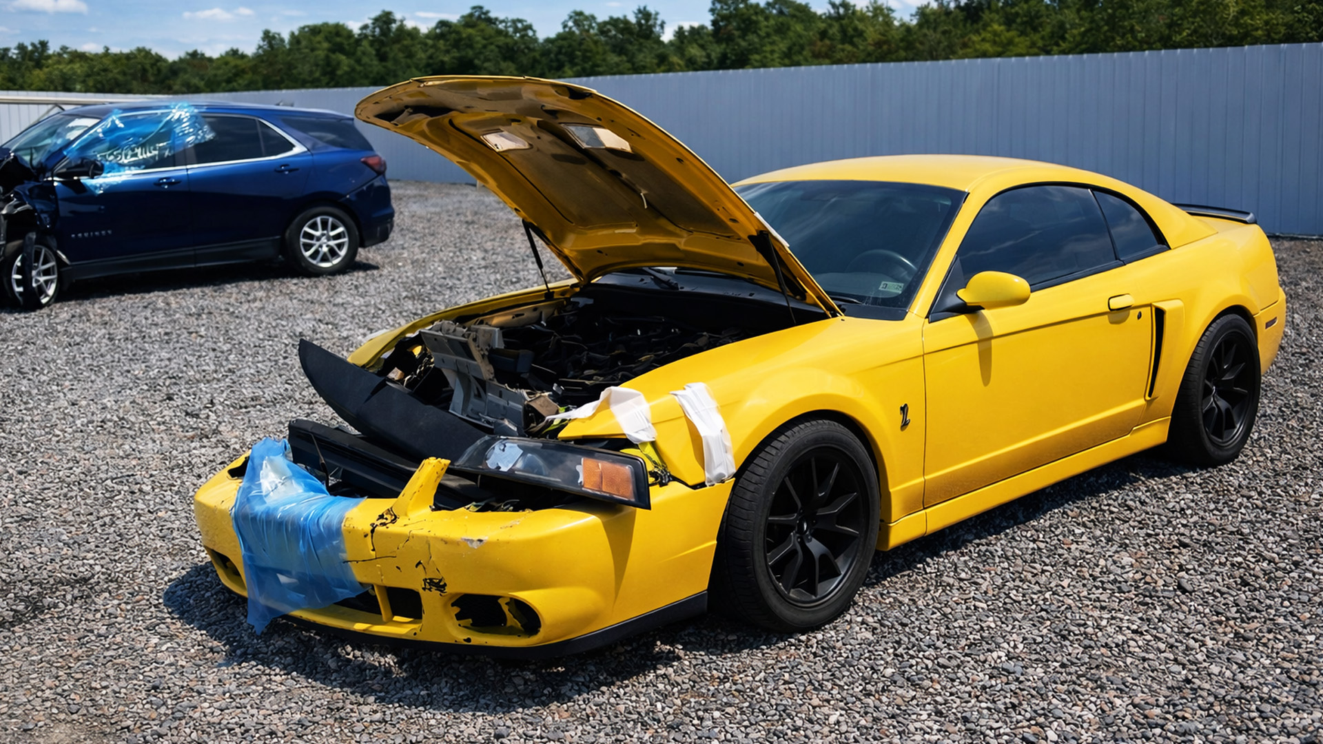 Exploring damaged performance cars at auction