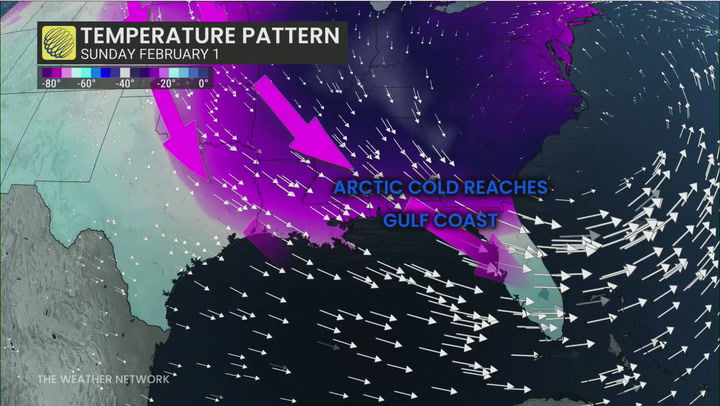 Dangerous cold: Arctic blast hits US Gulf Coast