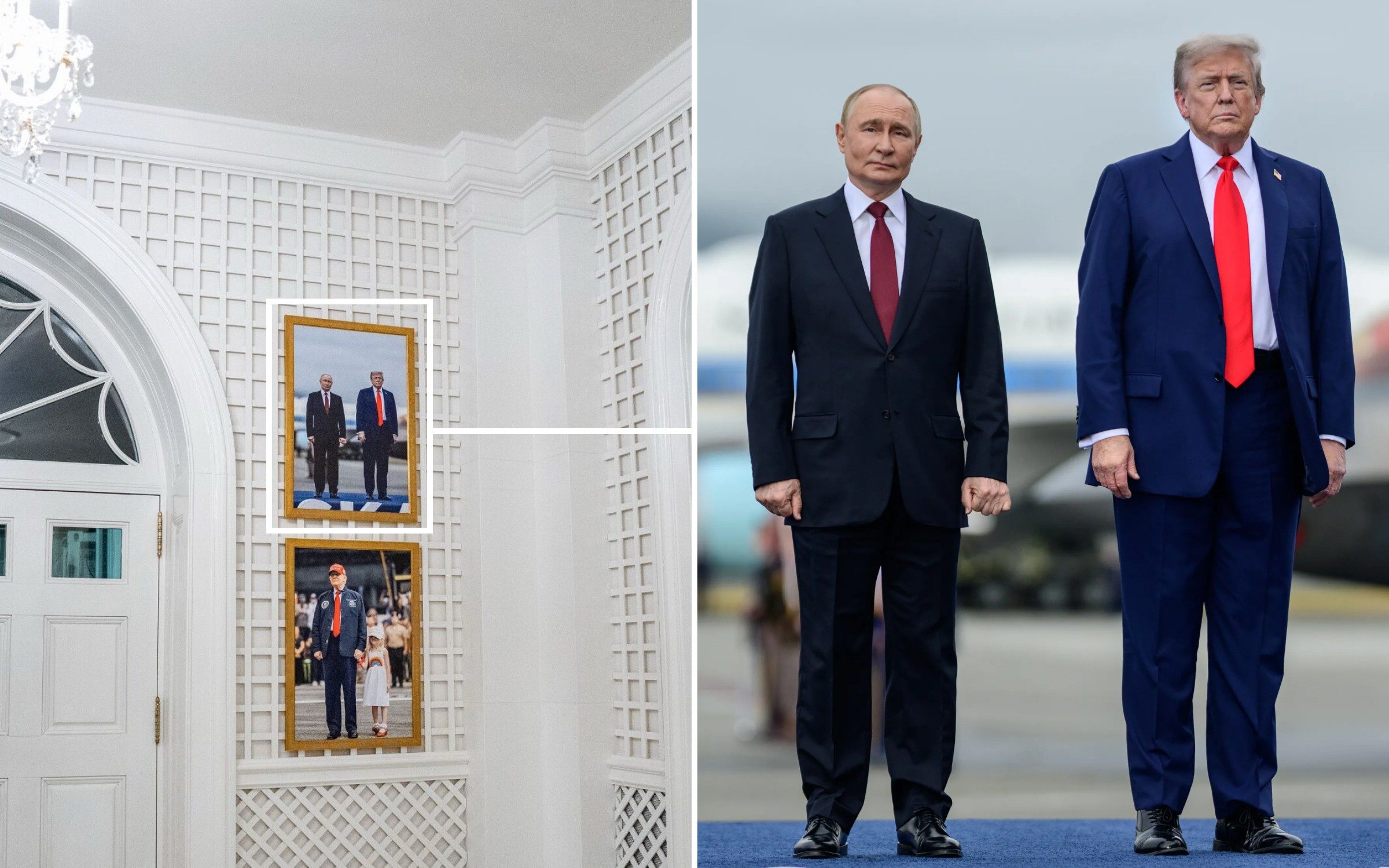 Donald Trump said Putin looked ‘nice’ in the picture, which hangs above a photo with his granddaughter