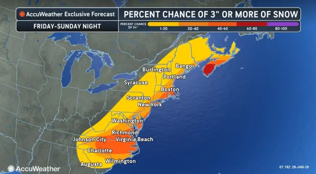 East Coast bomb cyclone to hit DC, MD, VA. How much snow is coming?