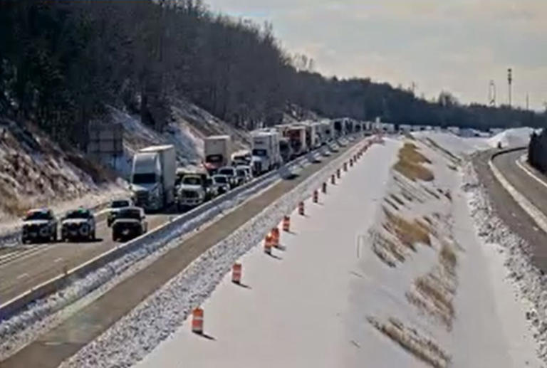 Tractor trailer fire shuts down I-81 in Augusta County