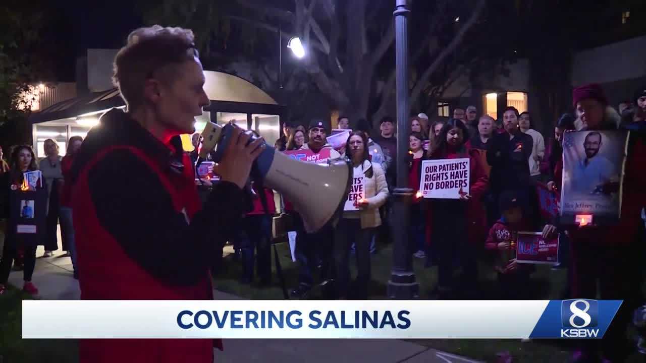 Salinas Valley Health nurses hold vigil for citizens killed by ICE agents