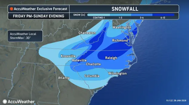 East Coast bomb cyclone to hit DC, MD, VA. How much snow is coming?
