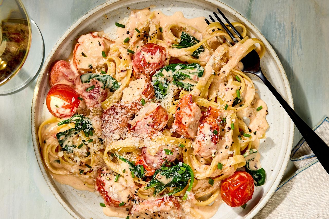 Creamy Tuscan Lobster Pasta