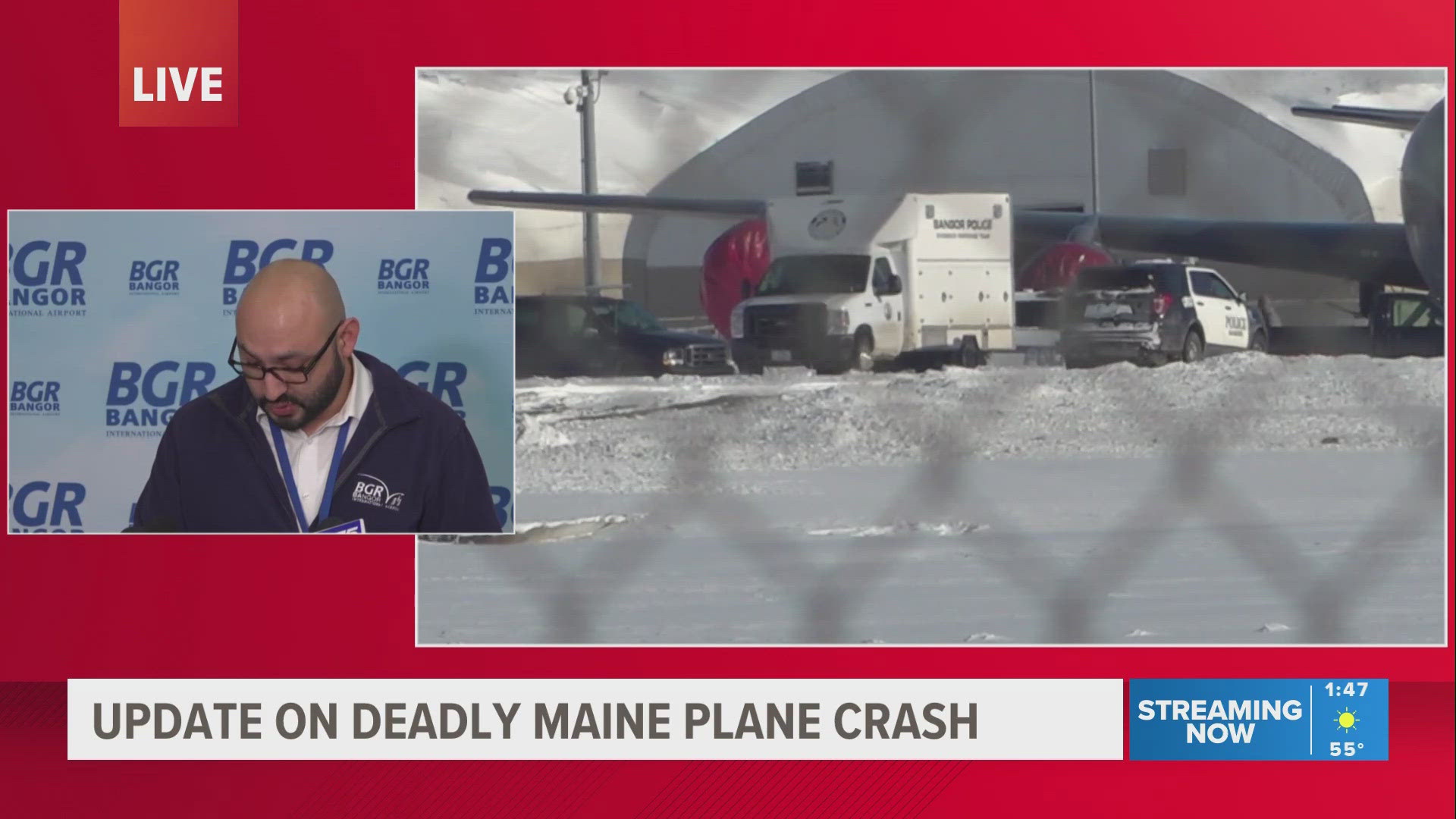 Bangor, Maine airport official gives update on deadly crash of jet ...