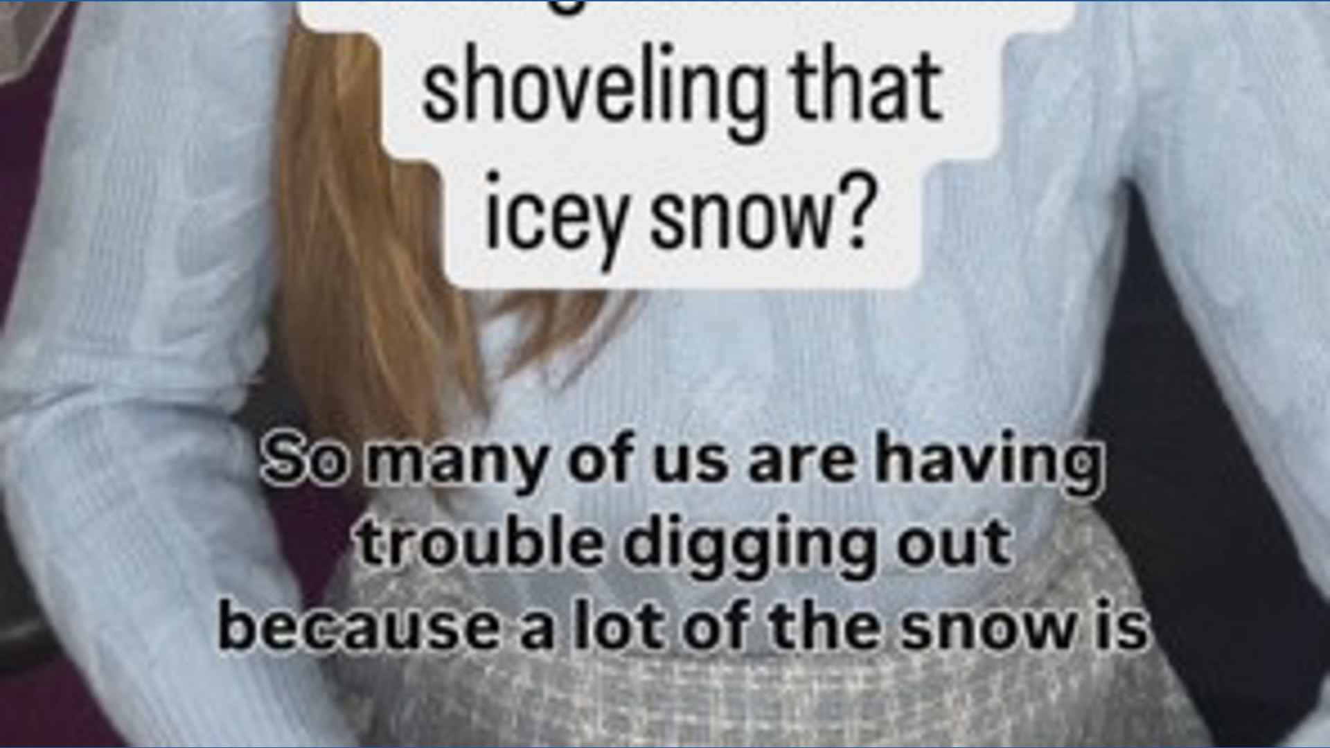 How to shovel icey snow