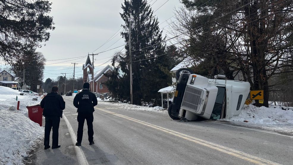 Woman flown to hospital after tractor-trailer hits car, home in ...