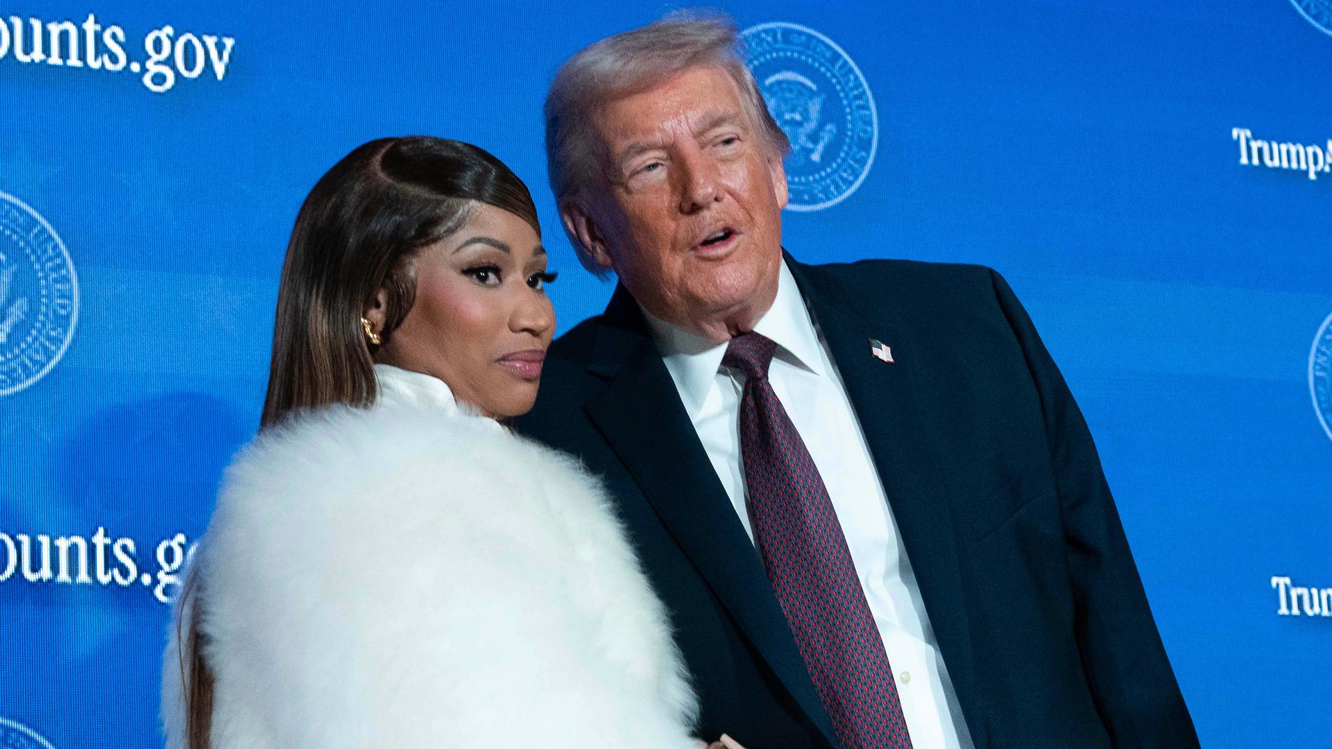 Trump celebrates creation of 'Trump accounts' as rapper Nicki Minaj ...