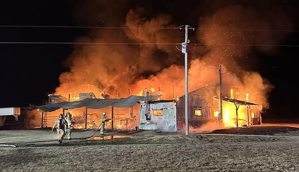 Storage shed destroyed in large fire south of O’Neill