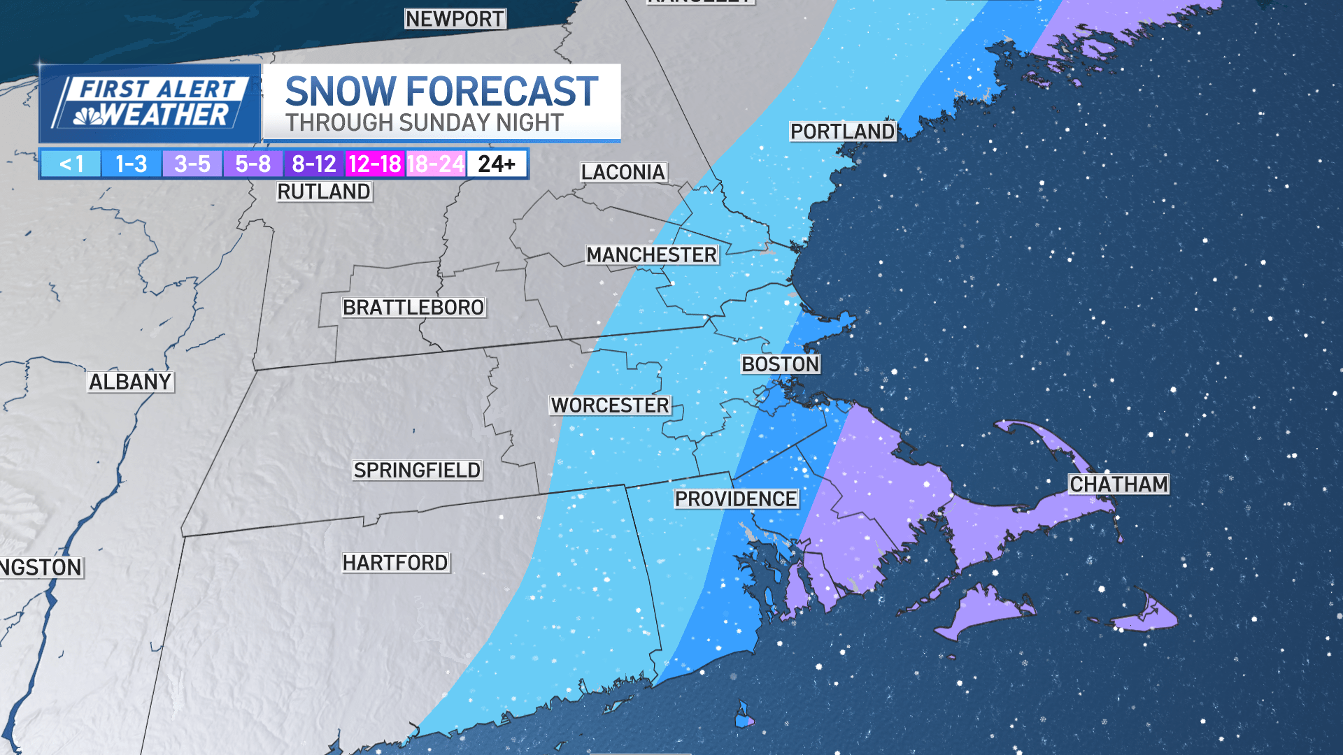 First snow map for this weekend's nor'easter. Here's which areas could ...