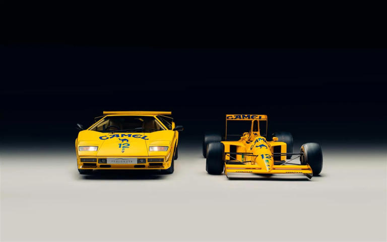 This Lamborghini Countach comes with a matching Lotus F1 car