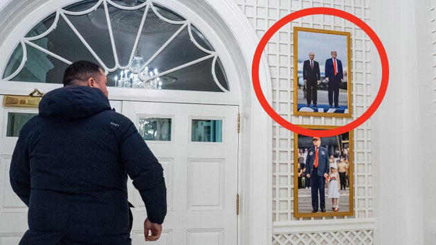 Trump hung up a picture of Vladimir Putin in the White House