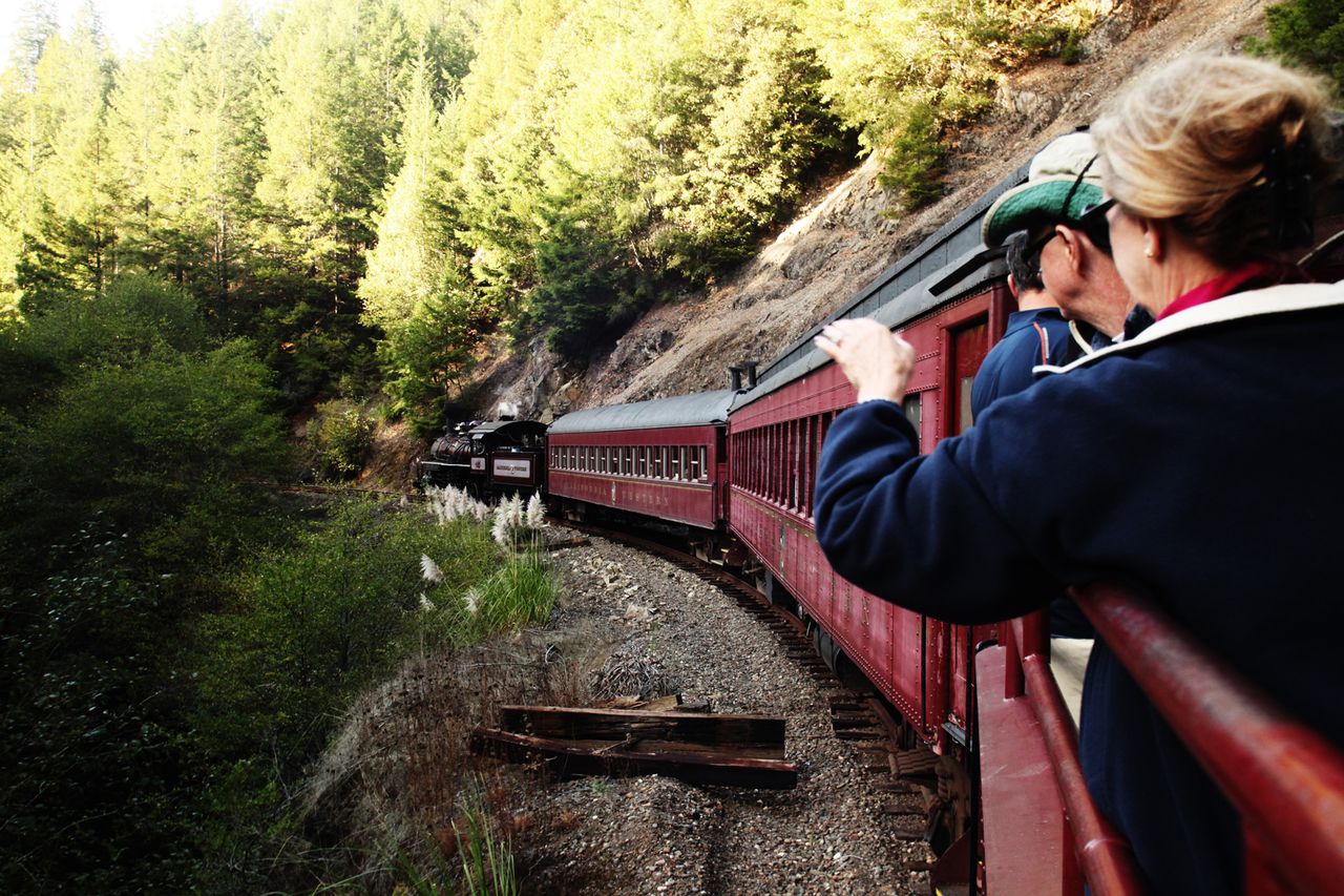 Skunk Train in Fort Bragg, California