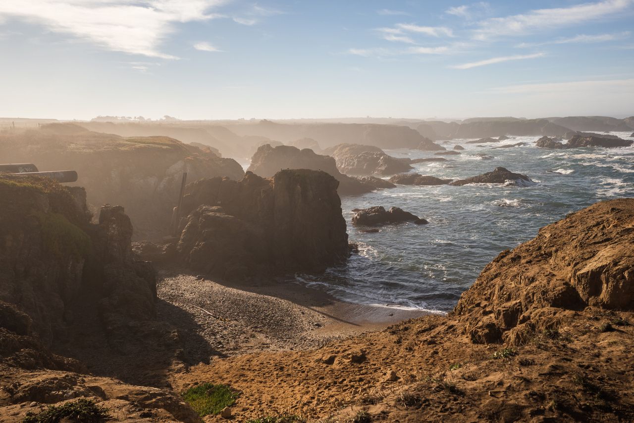 Glass Beach in the Pacific Coast. Fort Bragg, California
