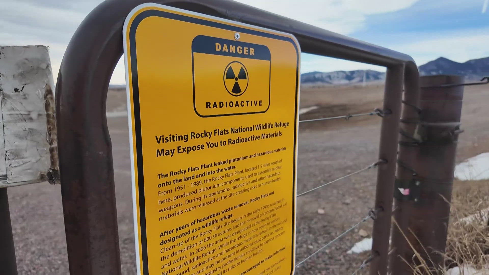'Danger radioactive' warning signs posted near Rocky Flats trail entrances