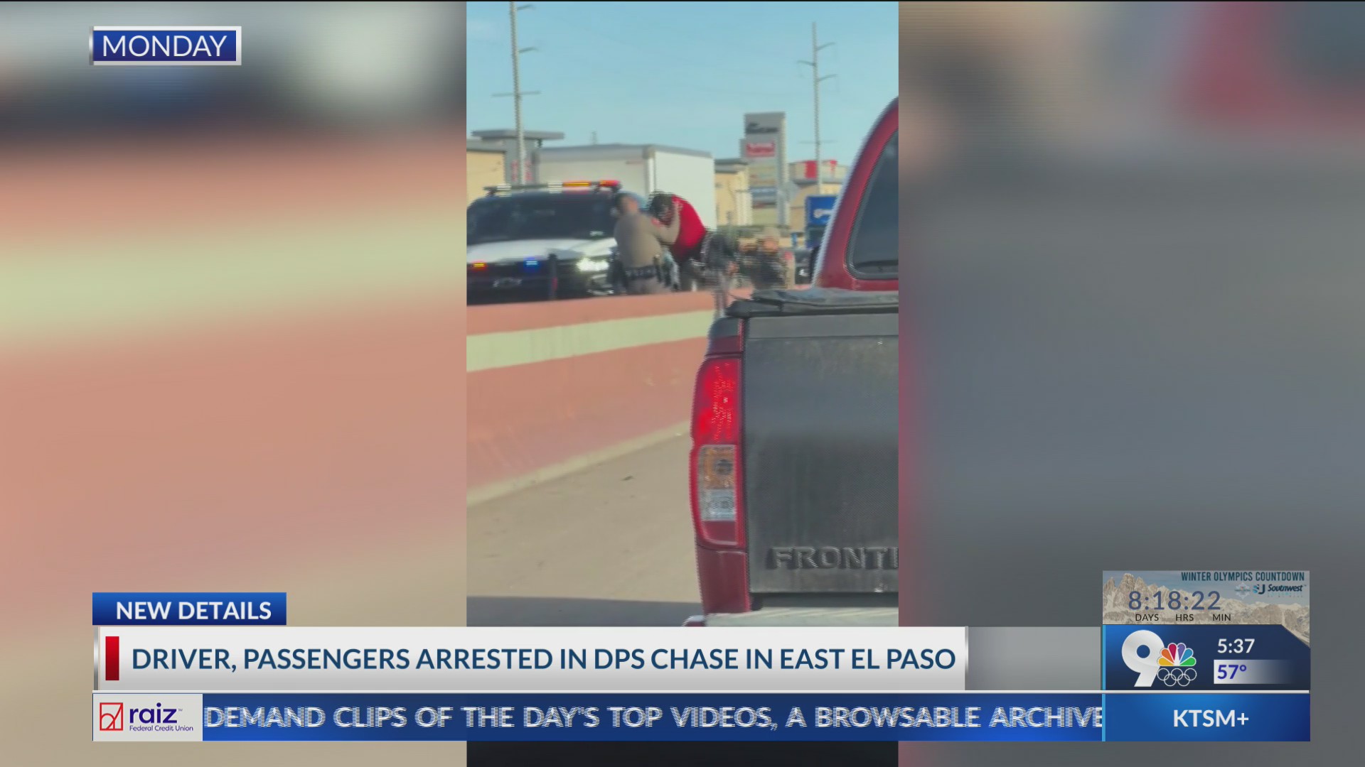 3 people apprehended after stolen car chase in East El Paso