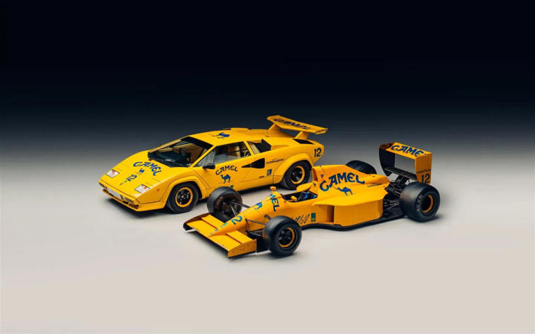 This Lamborghini Countach comes with a matching Lotus F1 car