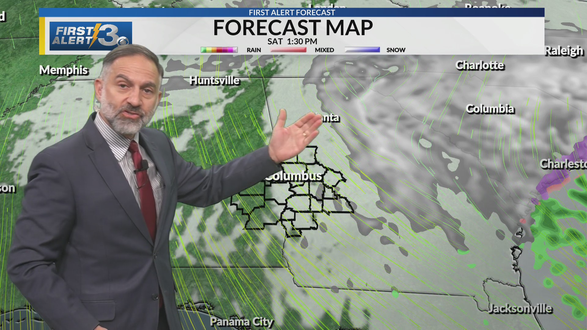 Columbus, GA weather Wednesday PM (01/28/26)
