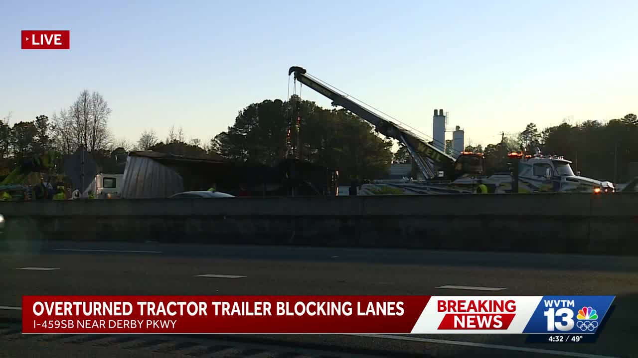 Commercial vehicle crash closes all southbound lanes of Interstate 459 ...