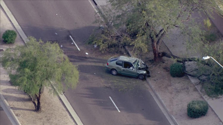 1 killed after car crashes into tree in Scottsdale, road remains closed