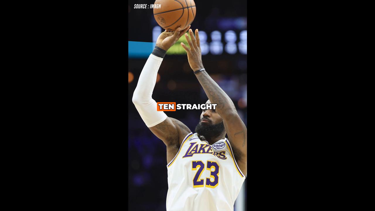 LeBron James scores 10 straight in the 4th to lift Lakers past Sixers
