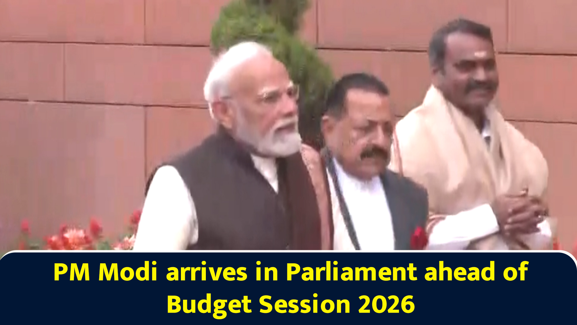 PM Modi arrives in Parliament ahead of Budget Session 2026