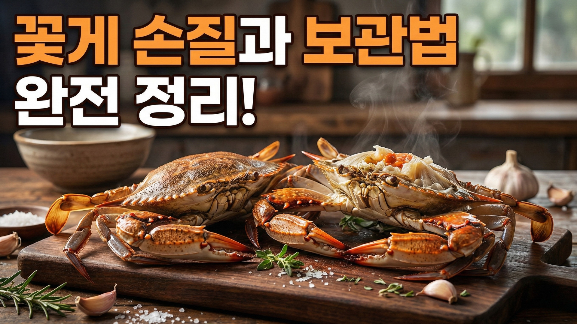 꽃게 손질법과 보관법 신선한 꽃게 고르는 법, 암수 구별 방법까지~(활꽃게 손질, crab)