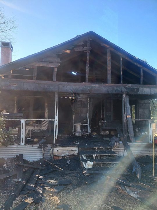 Unattended space heater sparks Cushing house fire
