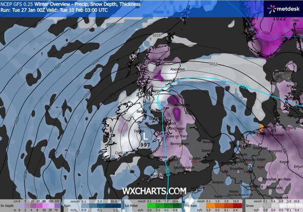 Snow forecast maps show huge 'Beast from the East' burying 52 UK cities ...