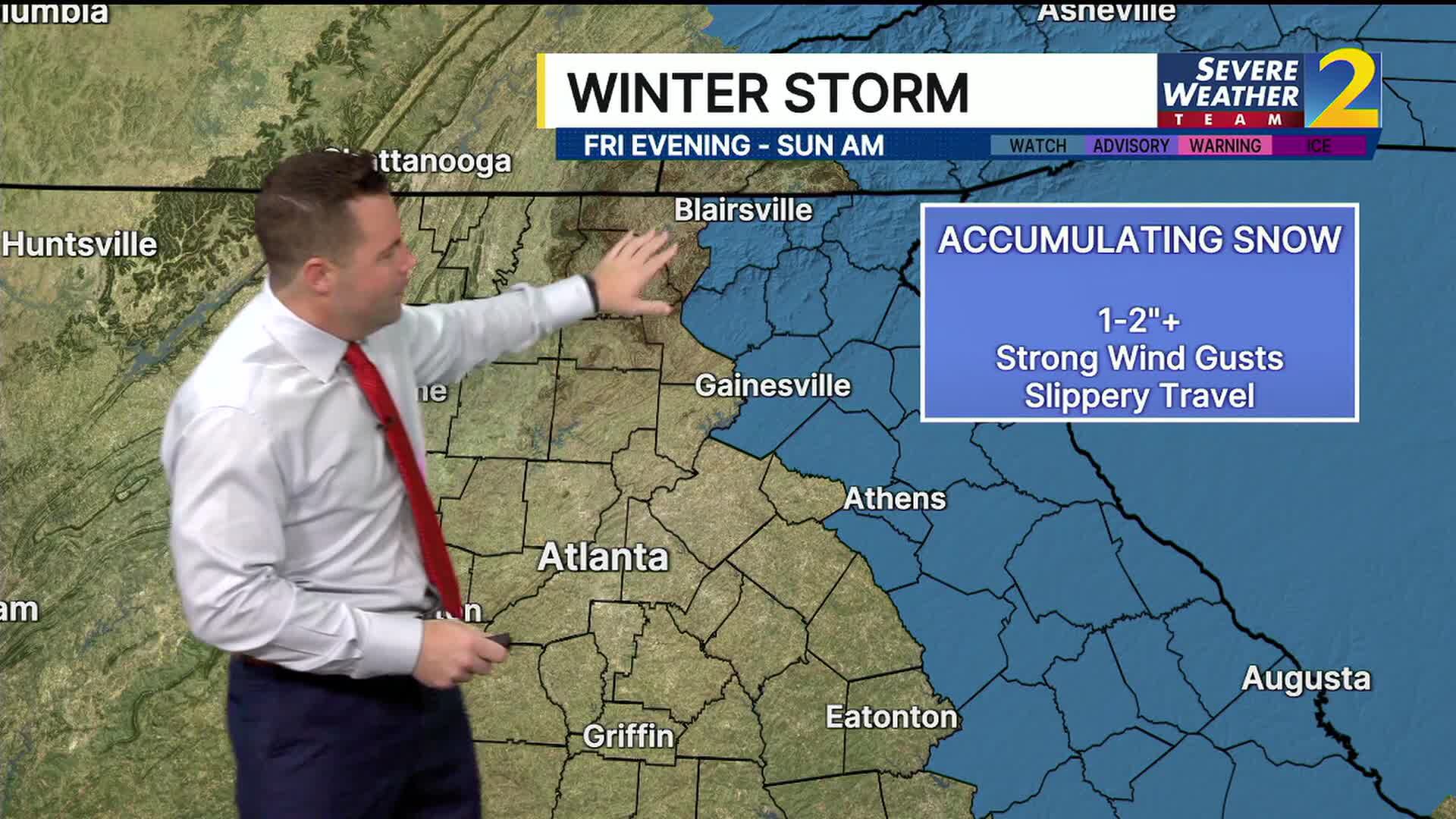 Winter storm watch issued for northeast Georgia, potential for inches ...