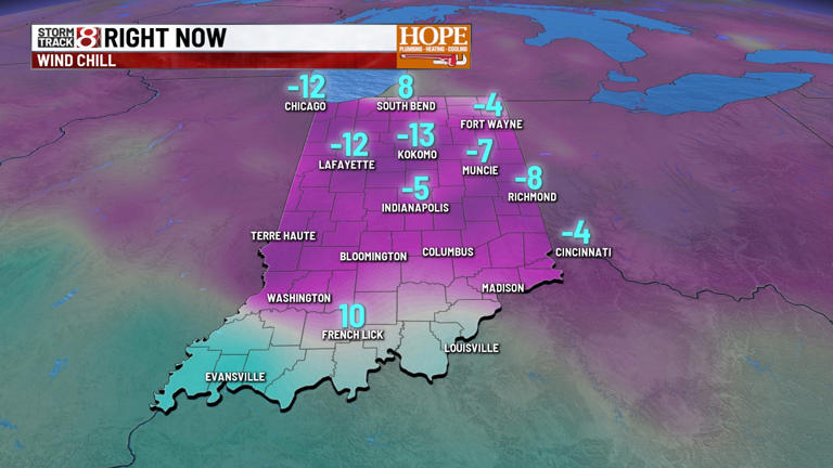 Brutal cold weather persists in Indiana through the weekend | Jan. 29, 2026