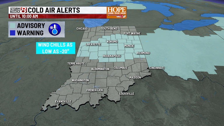 Brutal cold weather persists in Indiana through the weekend | Jan. 29, 2026