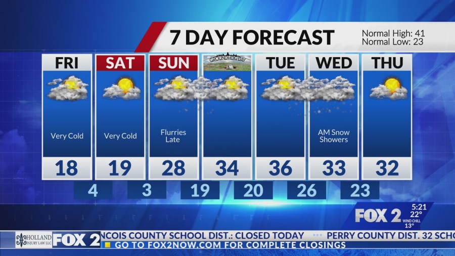 Light snow possible Thursday as colder air returns