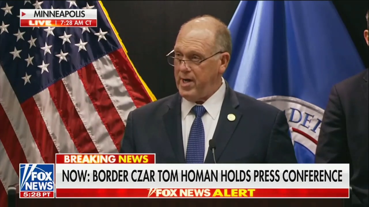 Trump border czar Tom Homan announces ‘drawdown plan’ in Minnesota