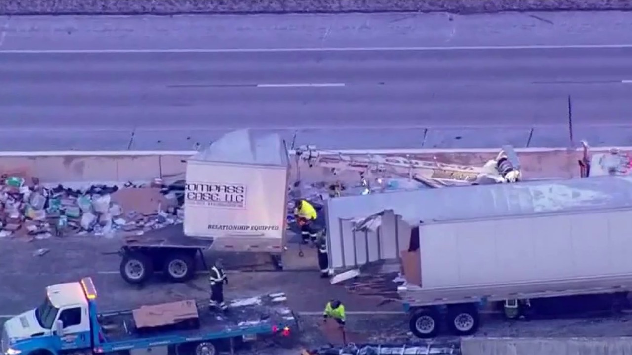 Semi crash on I-65 exit ramp spills mail across roadway in NW Indiana