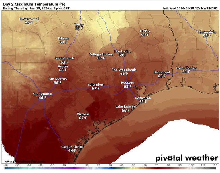 Don't get used to Thursday's warmth: Another arctic blast hits Texas ...