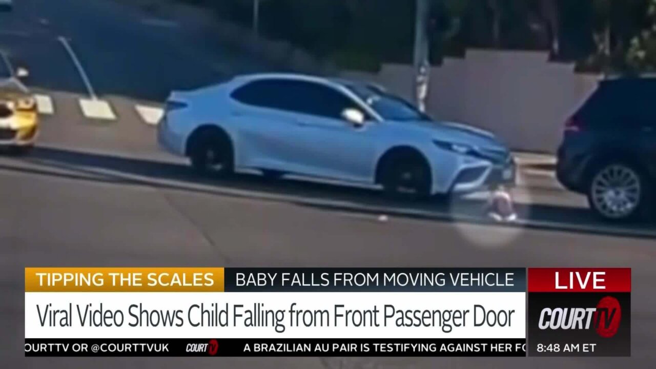 Mom arrested after video shows toddler fall from moving car