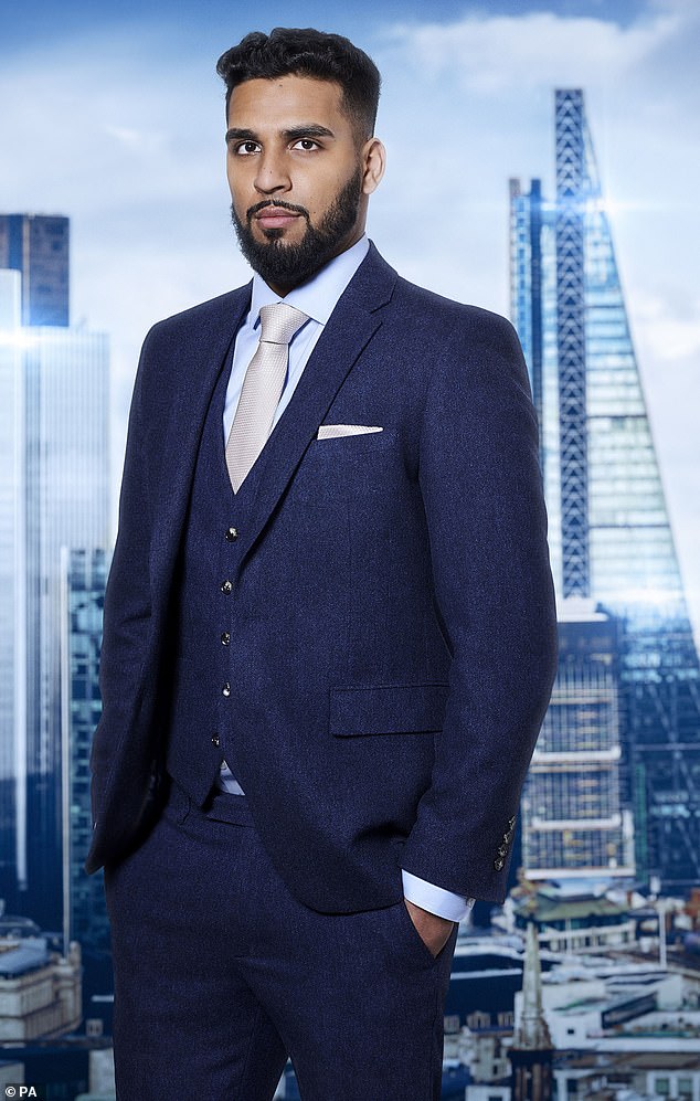 TV star Sohail Chowdhary (pictured), who featured in series 17 of The Apprentice, could be seen heroically jumping into action after encountering Mahmoudi in the street